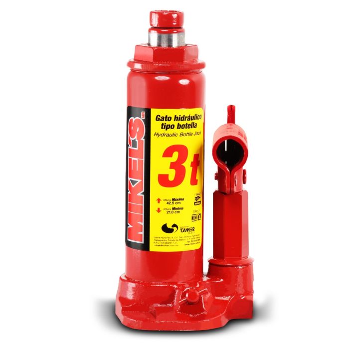 Gato hidráulico de botella con tornillo de extensión 3 toneladas Gato hidráulico de botella con tornillo de extensión 3 toneladas